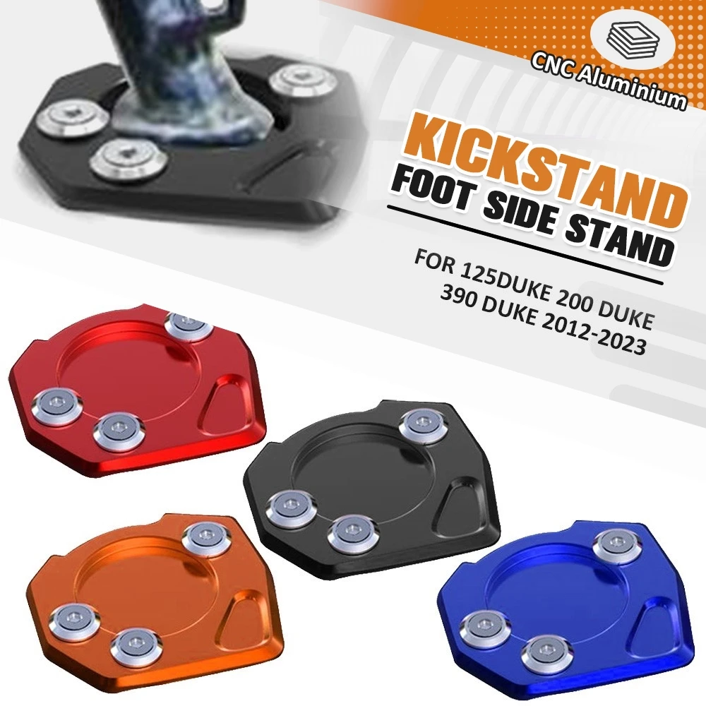

For 990 Super Supermoto/R/S 990 SMT 125 200 DUKE Motorcycle Kickstand Extender Foot Side Extension Support Plate Enlarged Base