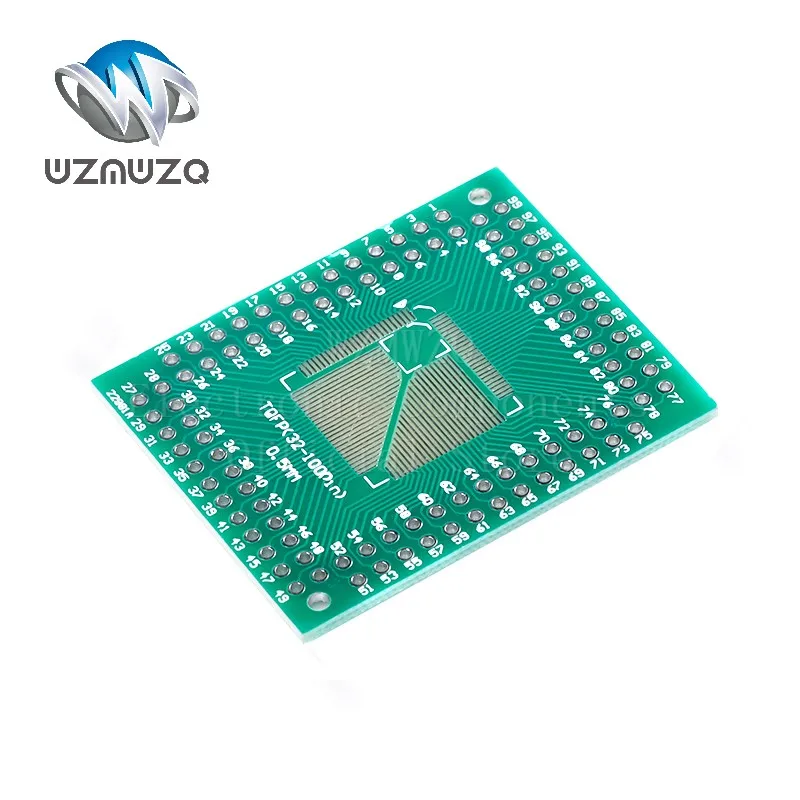 10PCS QFN44 DIP44 QFN48 0.5mm QFP PQFP LQFP 44 48 to DIP Transfer Board DIP Pin Board Pitch IC Adapter plate Conversion board