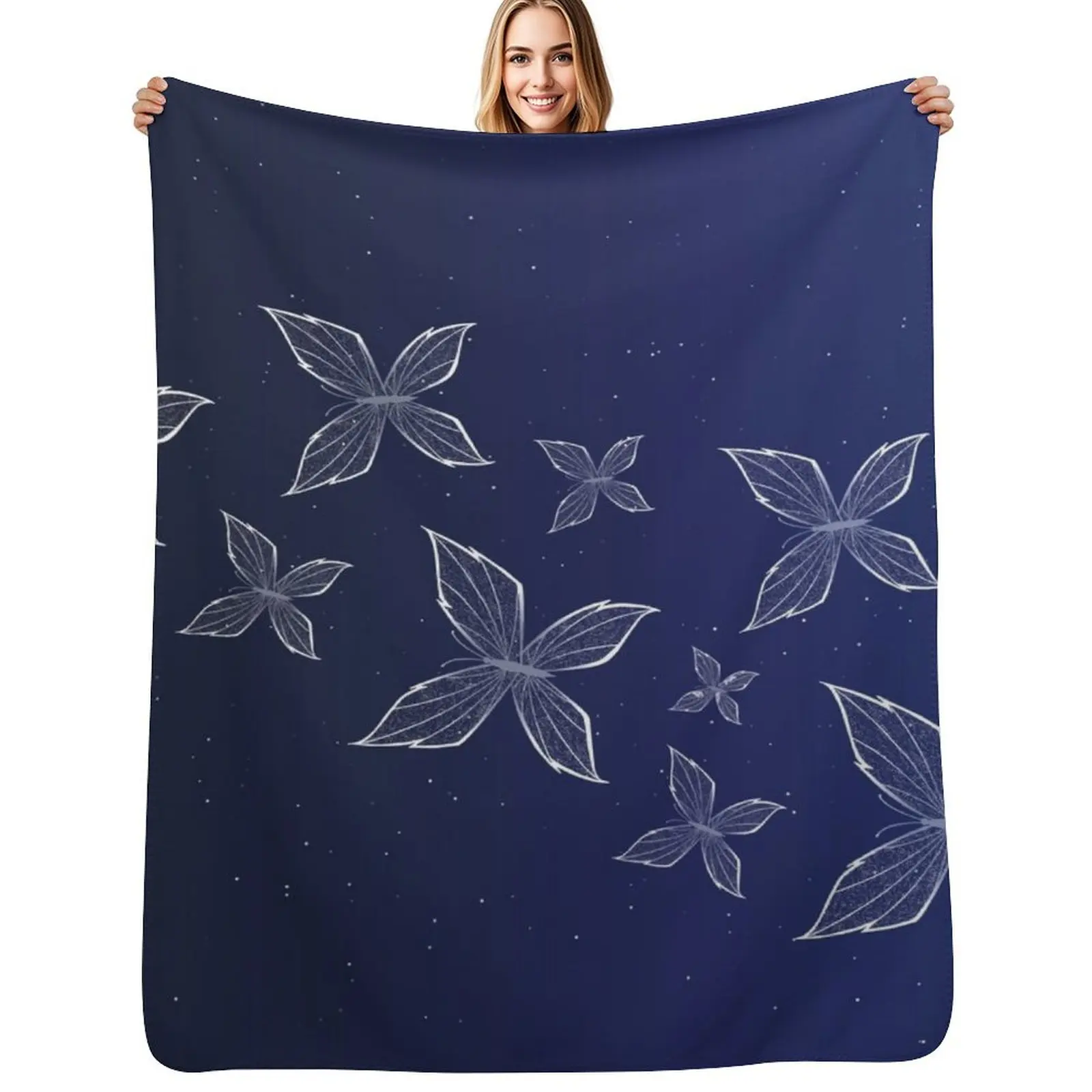 Wraith Butterfly [3] From Heaven Official's Blessing Throw Blanket Bed covers Sofa Throw Retros Cute Plaid Moving Blankets