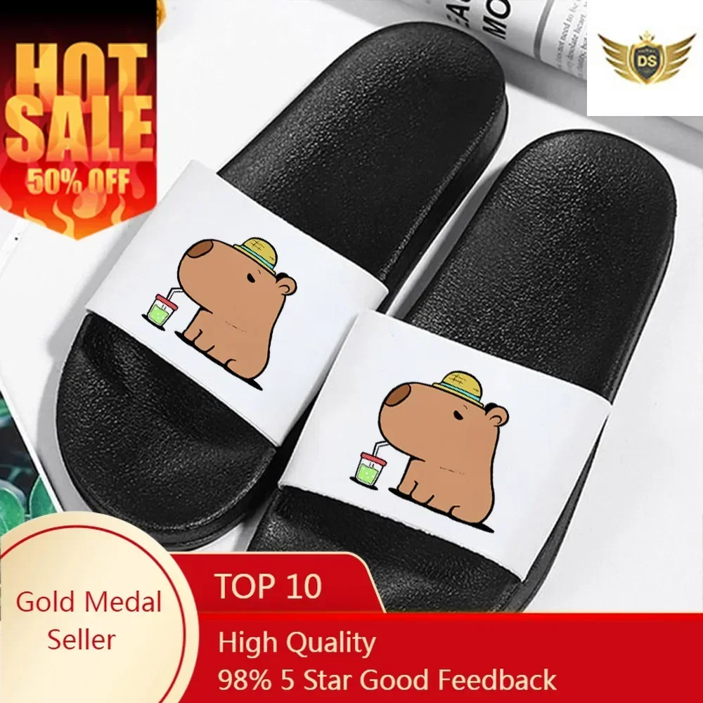 

Capybaras slippers women men Japanese anime flip flops lady male anime harajuku Japanese slides for women slipper