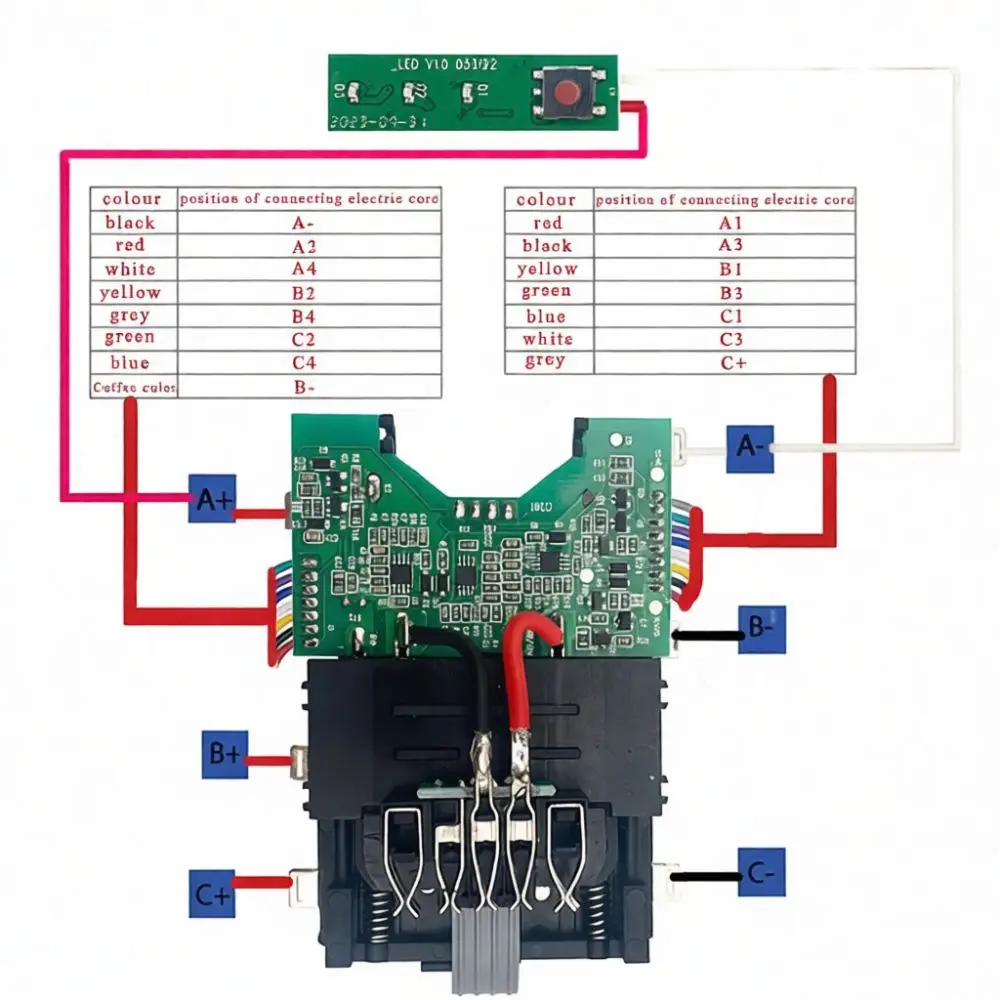 Durable Plastic Housing Kit For For DCB609 Battery Pack 21700 Cells With PCBA Control Board Repair Part For Cordless Drill