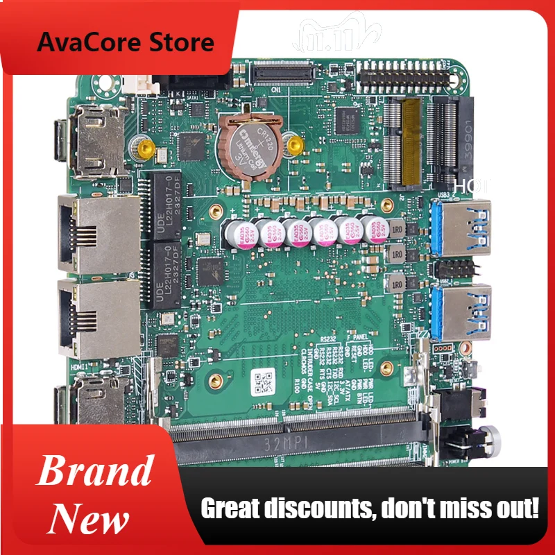 AvaCoreFactory Direct 10*10cm AMD RYZEN 6000/7000 Series Single Motherboard DDR5 2*LAN 2*HDMI2.0 & 2*Type-C NUC Industrial Mothe
