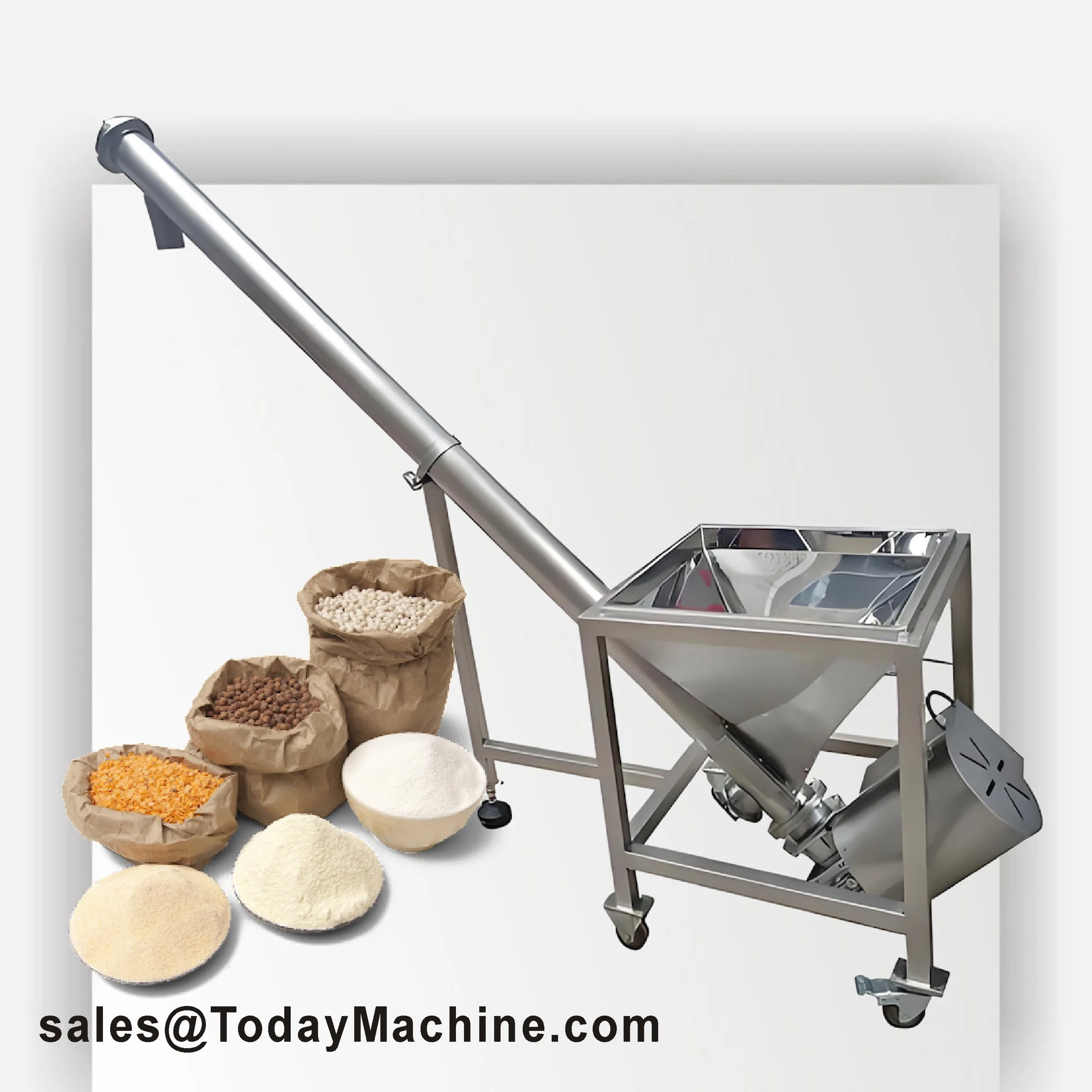 Hopper Stainless Steel Screw Conveyor Feeder Machine with Adjustable Speed