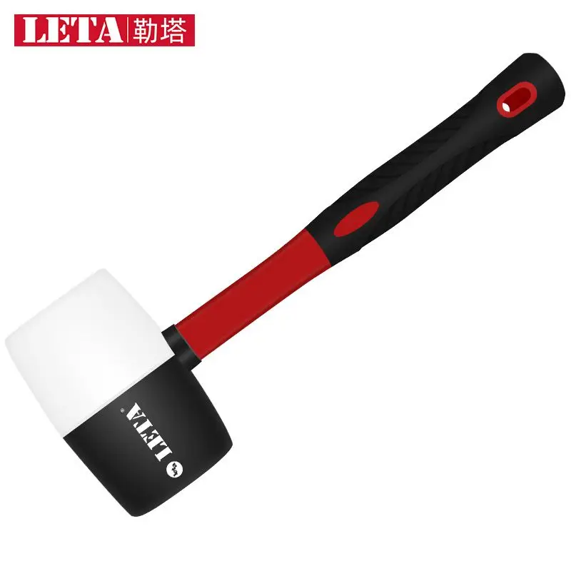 Letta 16oz rubber hammer, rubber hammer decoration leather hammer, two-color black and white rubber hammer LT-MH006