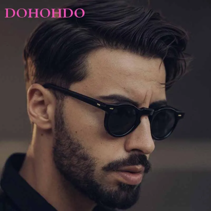 

Retro Round Rivets Sunglasses Men Women Fashion Small Frame Sun Glasses Male Female Literary Vintage Shades Driving Eyeglasses