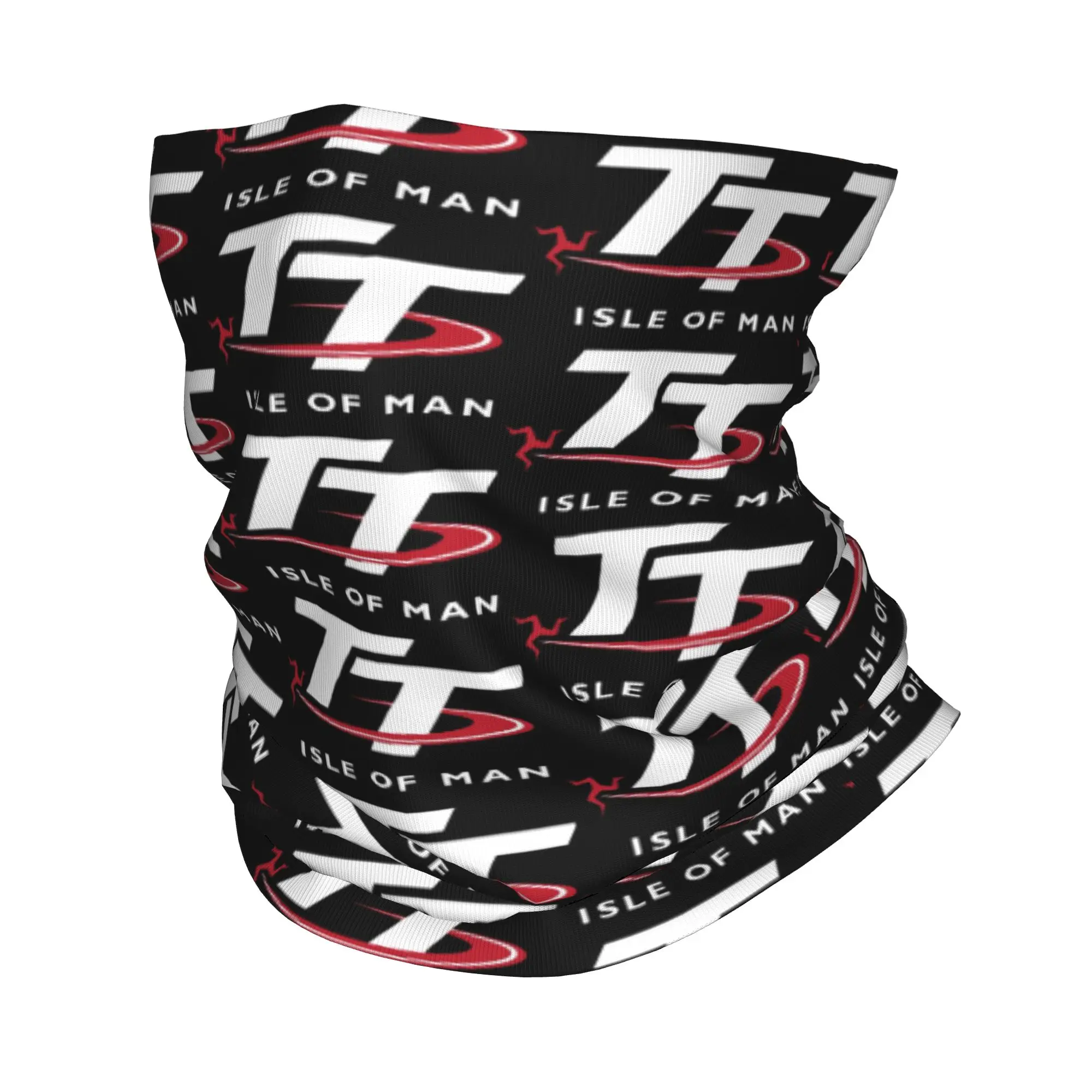 Custom Isle of Man TT Bandana Winter Neck Warmer Men Windproof Wrap Face Scarf for Hiking Motocross Enduro Cross Gaiter Headband