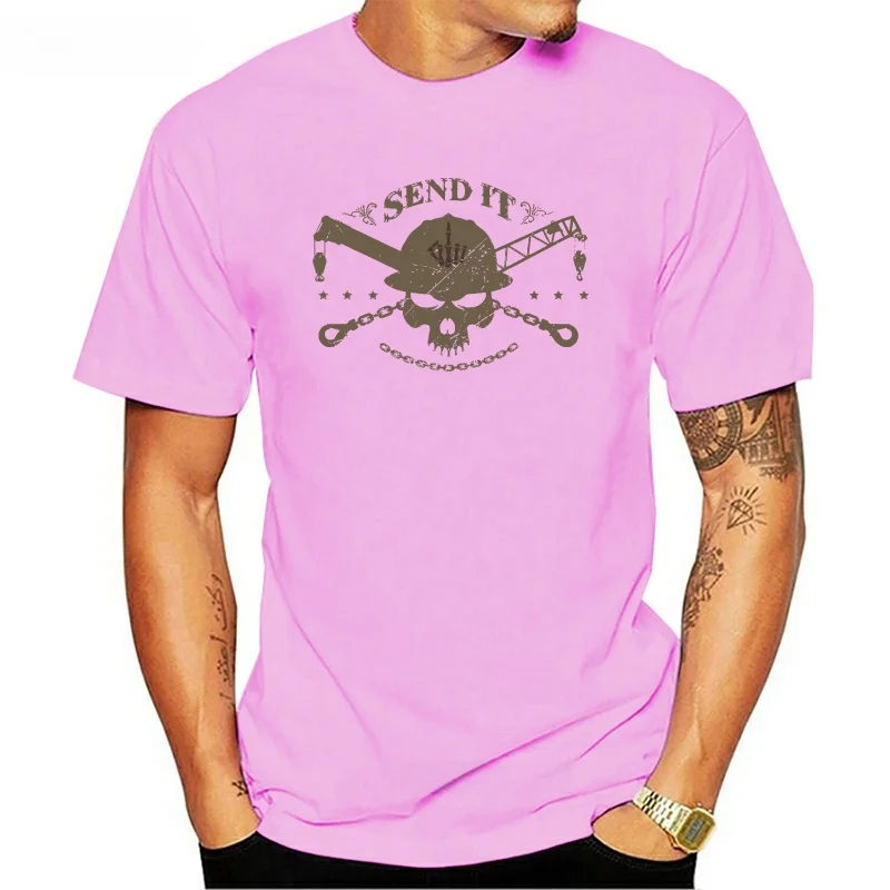 Men T Shirt Send It Crane Operator Rigger Ironworker Women T-Shirt