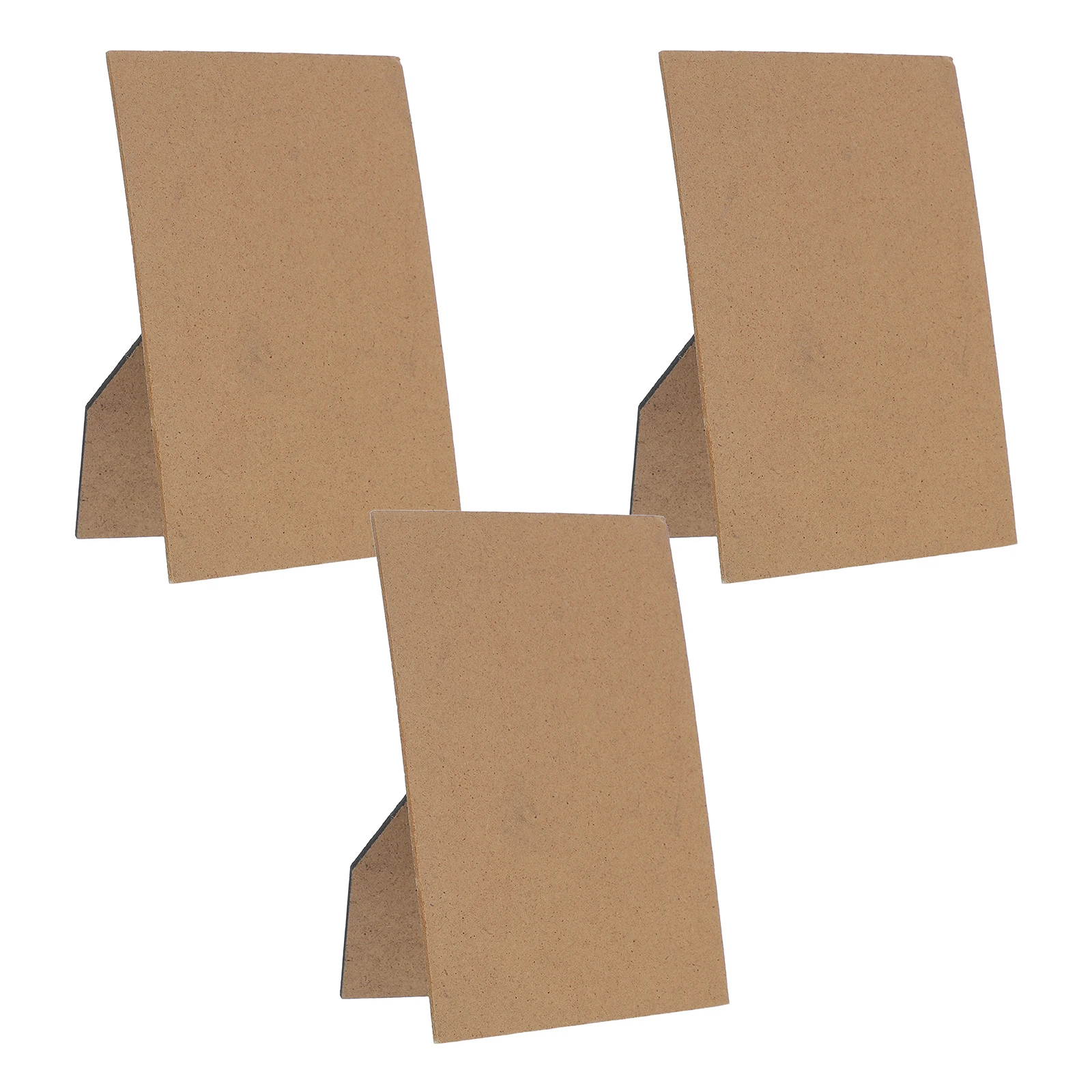 3pcs Easel Back 5 Inch Replacement Picture Frame Stand Khaki Self-Stick Photo Frame Support For Tiles Tabletop Display Diy Easel