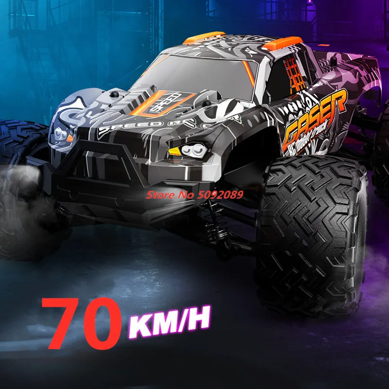 2.4G 4WD 1:14 Large Size High Speed Car 70KM/H Brushless Motor RC Racing Drift Car Desert Pull Off-road Vehicle Gift Boy Toy RTR