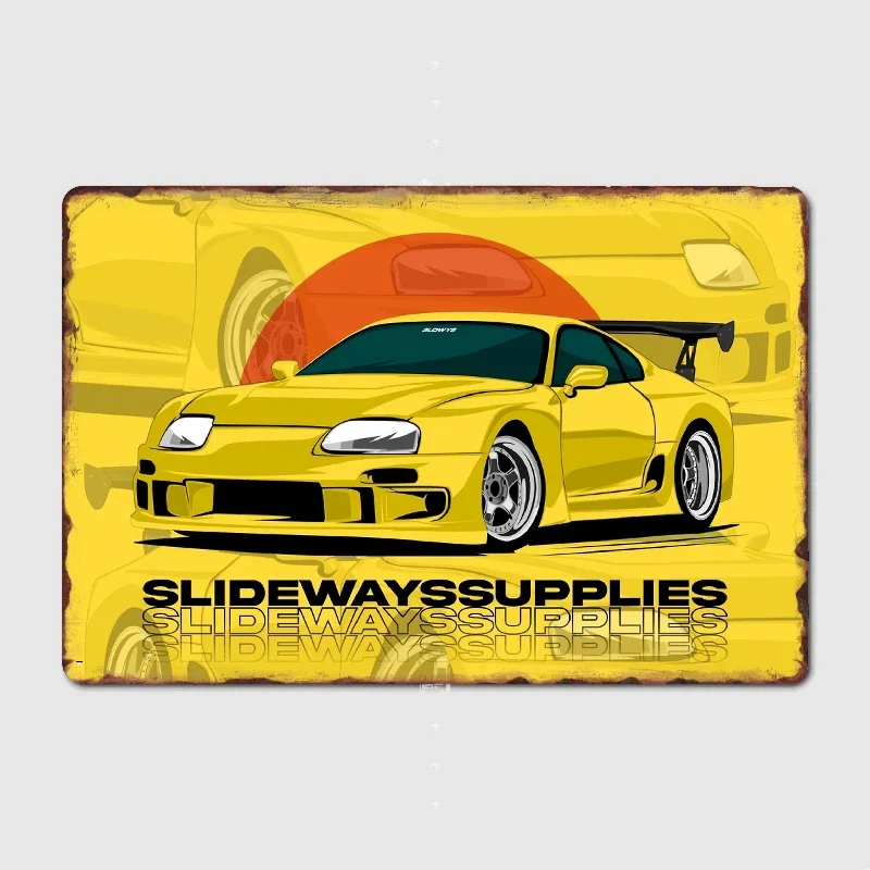 To Supra YO MK4 Widebody JDM Metal Plaque Poster Garage Decoration Living Room Cinema Living Room Custom Tin Sign Poster