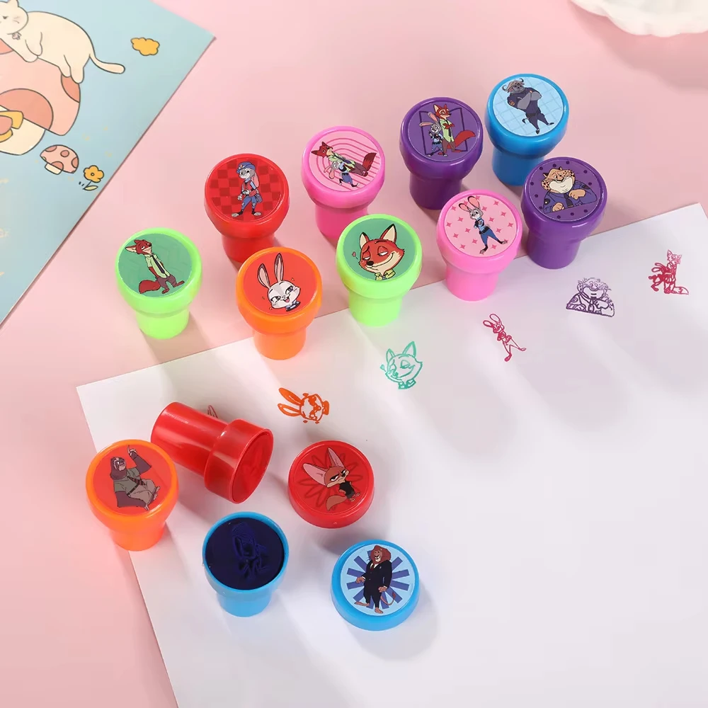 

Zootopia Stamps Party Favor Anime Seal Stamps Giveaway Classroom Rewards Prizes Souvenir for Kids Christmas Gifts Birthday Party