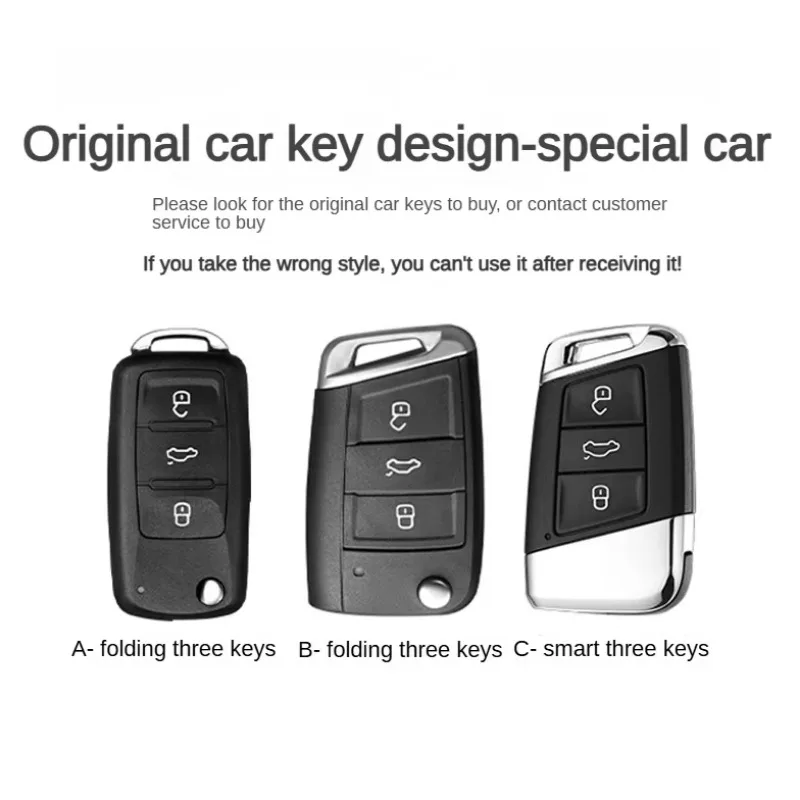 Car Key Flip Cover Shell Suitable for Volkswagen New Bora Sagitar Polo Key Protection Shell Cover Car Key Modified Accessories