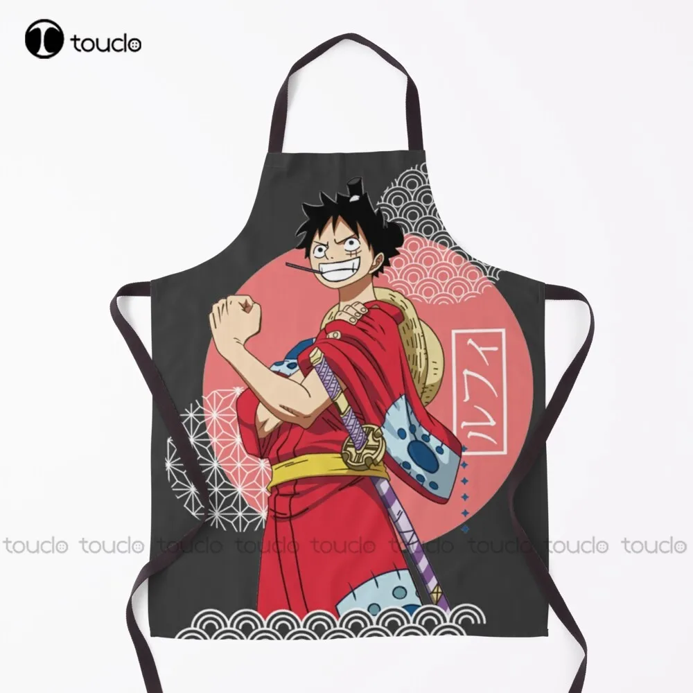 Mugiwara Wano Monkey D Luffy Wano Japanese Apron Cooking Aprons  Garden Kitchen Customized Unisex Adult Apron