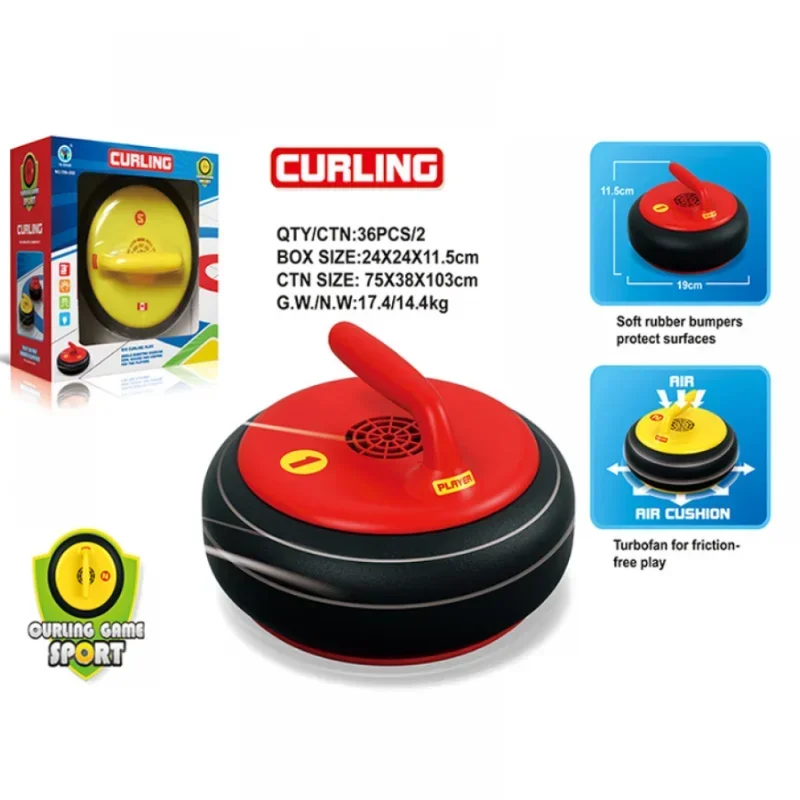 テーブルカーリングおもちゃ子供用電動浮遊ボールライトシャトルアイスホッケー屋内ファミリーゲーム教育親子スポーツセット