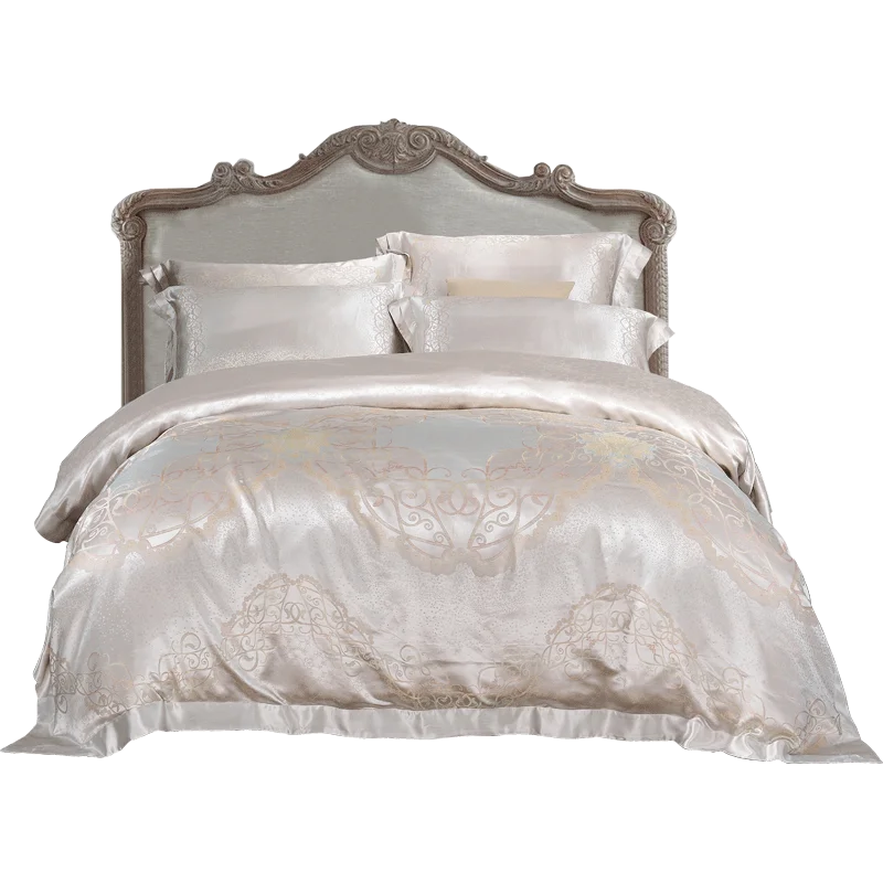 Mulberry Silk Wide Heavy Silk Jacquard Bedding Silk Four-Piece Set