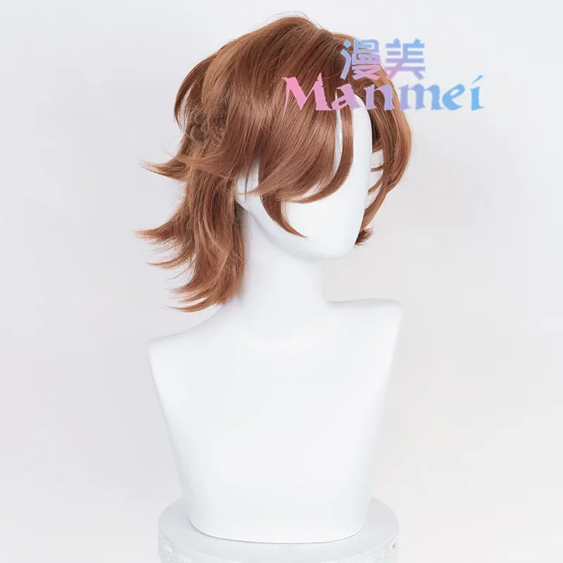 Ensemble Stars Cosplay MaM Mikejima Madara Wig Brown Short Ponytail Idol Star Roleplay Synthetic Hair