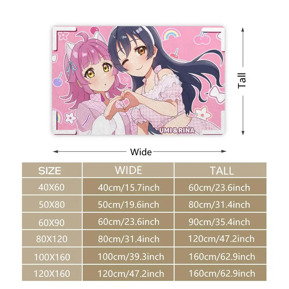 L-Love Live School Idols الكلمة حصيرة لينة سميكة ماصة عدم الانزلاق غرفة نوم غرفة المعيشة سجادة باب ديكور المنزل الفانيلا السجاد #3