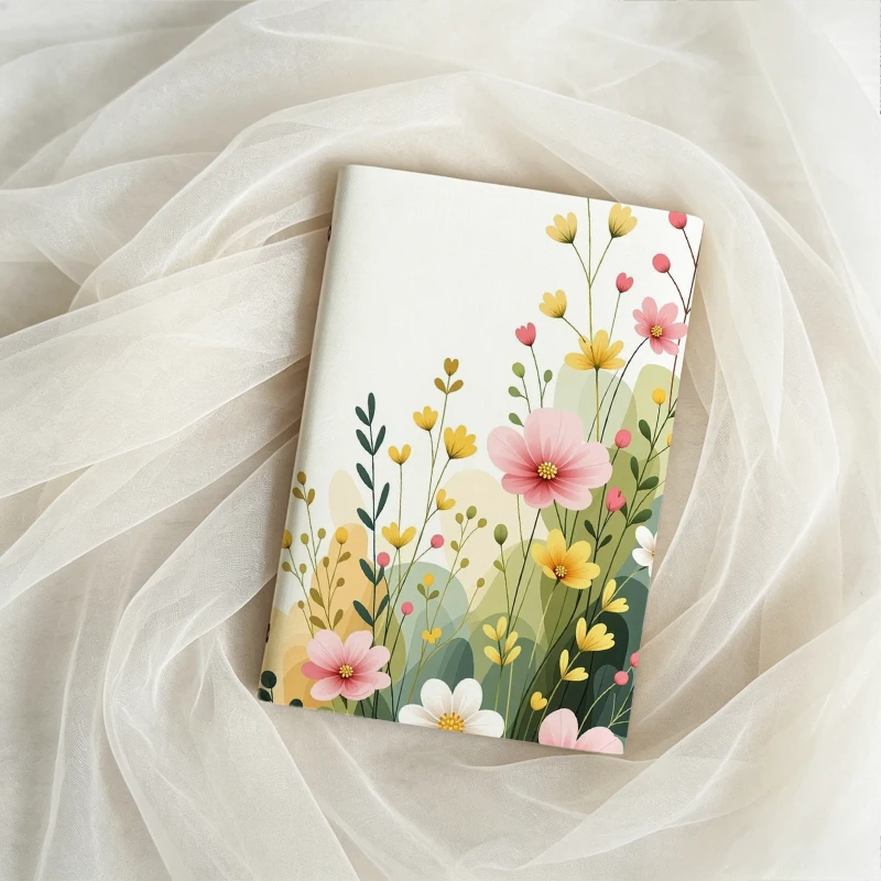 Bohemian Wild Flower Photo Album Aesthetic Floral Scrapbook, Family Memory Picture Storage Book Women Birthday Souvenir Gift