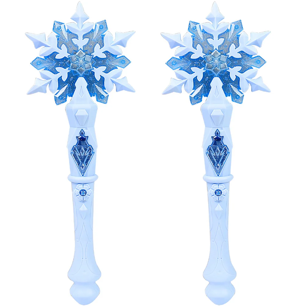 

2 Pcs Snow Toy Girls Fairy Birthday Party Supplies Clothing Light Costume Plastic Decoration Snowflake Child Toys