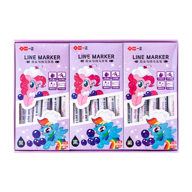 

Iigen Stationery Line Maker Pens Cartoon Image Double-Head Art Marker Oil-Proof Waterproof Non-Fading Art Markers Back To School