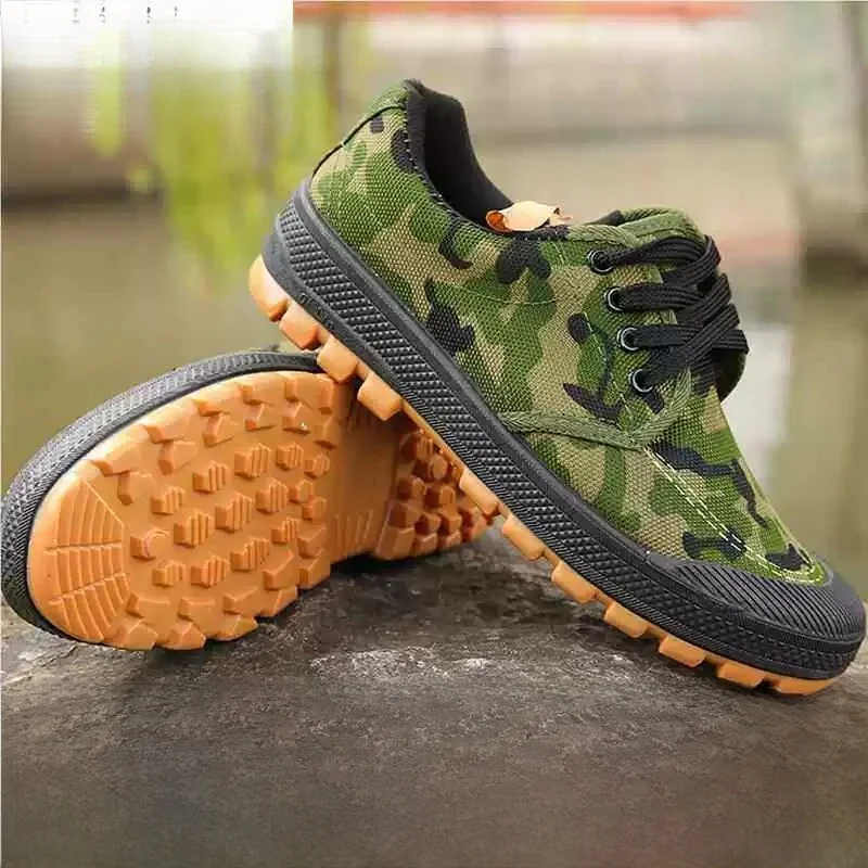 thickened-cow-tendon-sole-liberation-shoes-men's-large-size-anti-slip-wear-resistant-canvas-labor-protection-camouflage-train