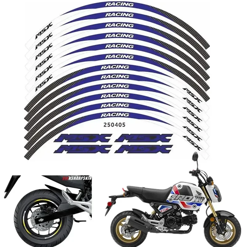 Protecteur de coussretours précieux, autocollant en gel 3D, décalcomanie-3, jante Hurbike, HONDA MSX 125 Grom 125 2022