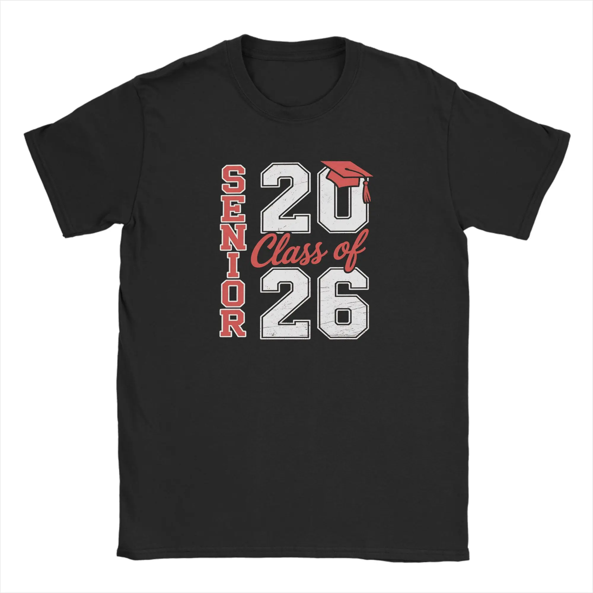 Oversized T-Shirt Class of 2026 Senior 2026 Graduation Cotton T-Shirts  Leisure Tshirt for Men Casual Short Sleeve Top Tees,