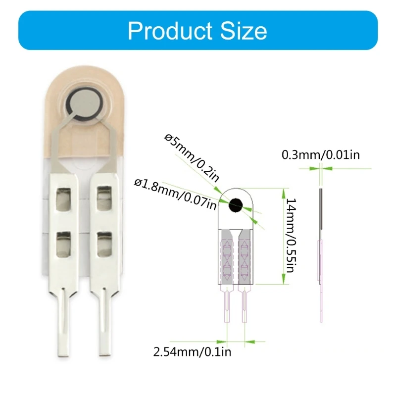 RP-C5ST-0.1G أجهزة استشعار الضغط المرنة جهاز استشعار الضغط المقاوم مساحة صغيرة 0.1 جرام للصناعة