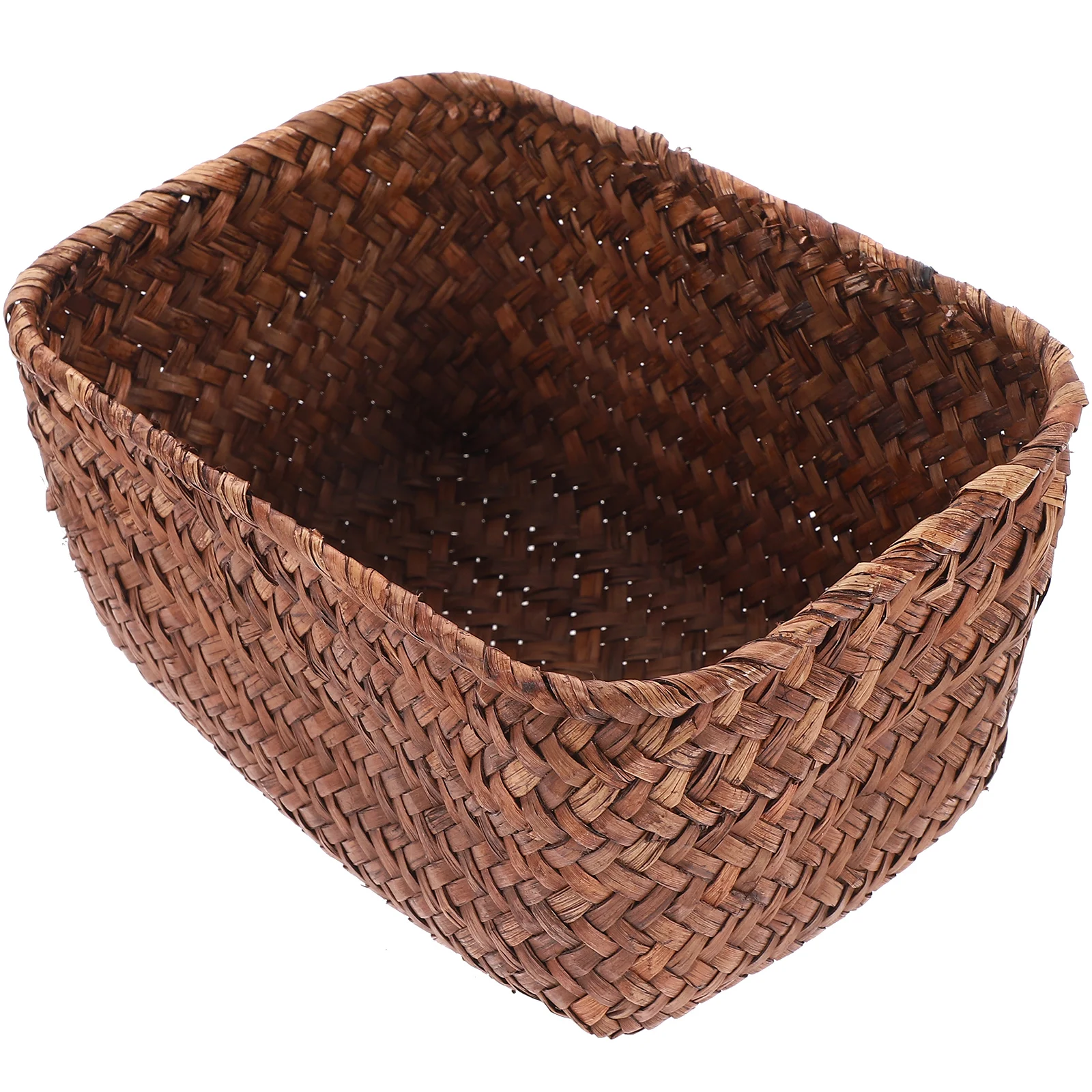 Baskets Seagrass Desktop Storage Living Room Coffee Table Kitchen Box (large Size) Laundry Hamper with Lid