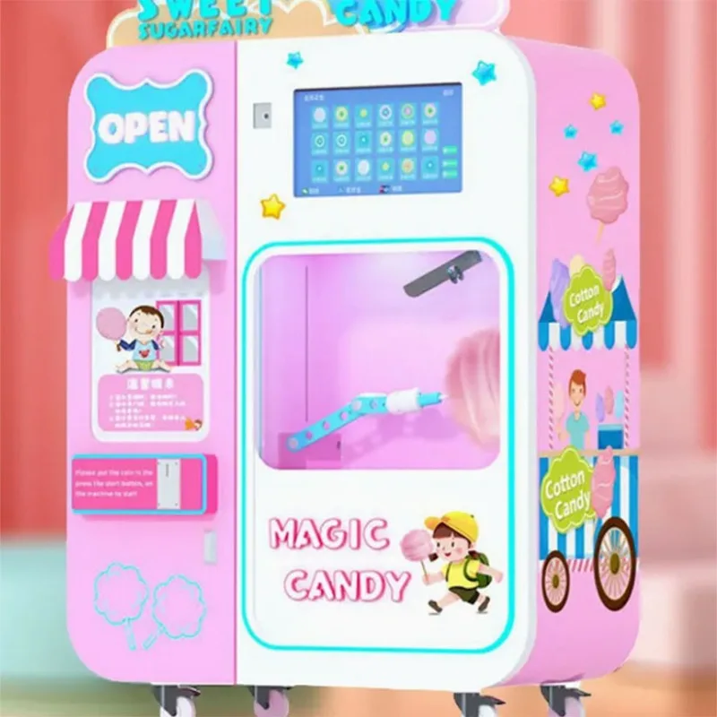 FL Customized Wholesale Wholesale Safe Automatic Cotton Candy Vending Machine with Multiple Payment Choices