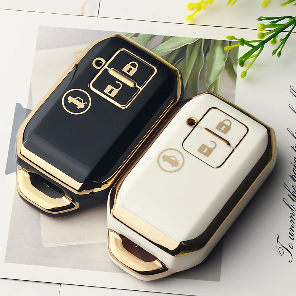 KEYYOU 2/3 Buttons TPU Car Key Case For Suzuki Spacia MK53S Jimny Sierra Swift Wagon Auto Accessories Key Lock Cover