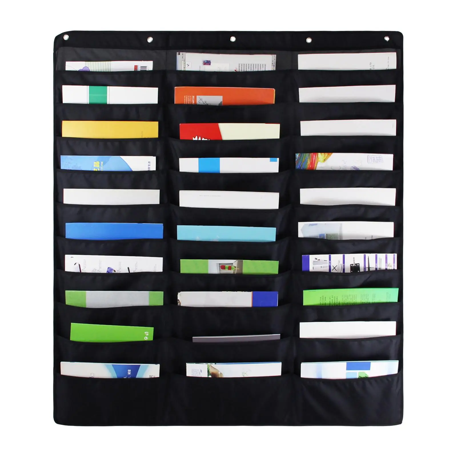 File Organizer 30 Pocket Charts Holder Pockets Compartments Assignments Pocket Chart for Office Door Classroom Home