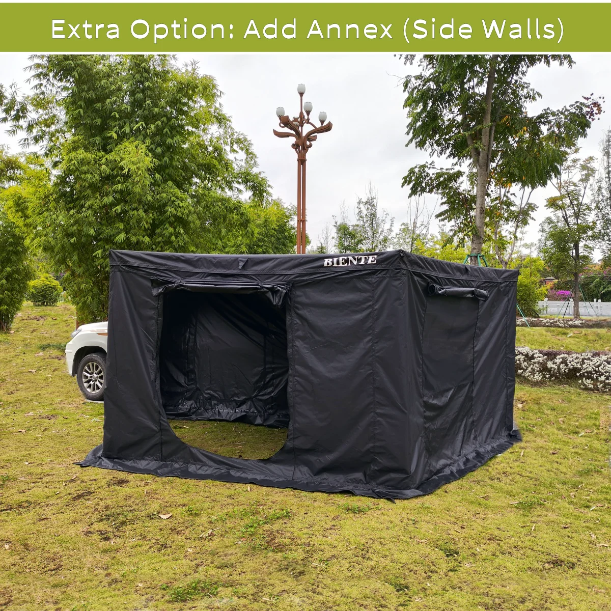 Auto Outdoor Camping Regendicht Tent 270 Foxwing Daktent 270 Graden Luifel met D Rits Zijluifel