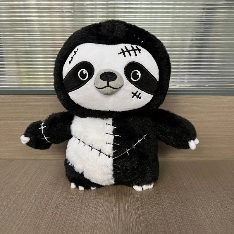 Cute Gothic Stitched Sloth Plush Toy Soft Stuffed Plushie Doll Kawaii Kids Birthday Gift Home Room Decoration Collectible 2026