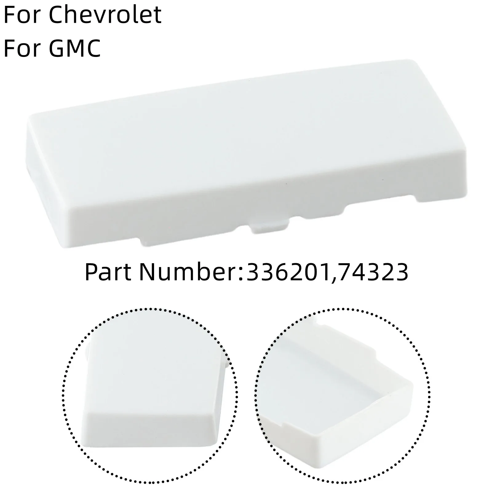 Lente da lâmpada de cúpula de peças 336201   74323 acessórios acessórios de substituição retangulares para c10 c20 c30 para chevrolet para blazer dome lig