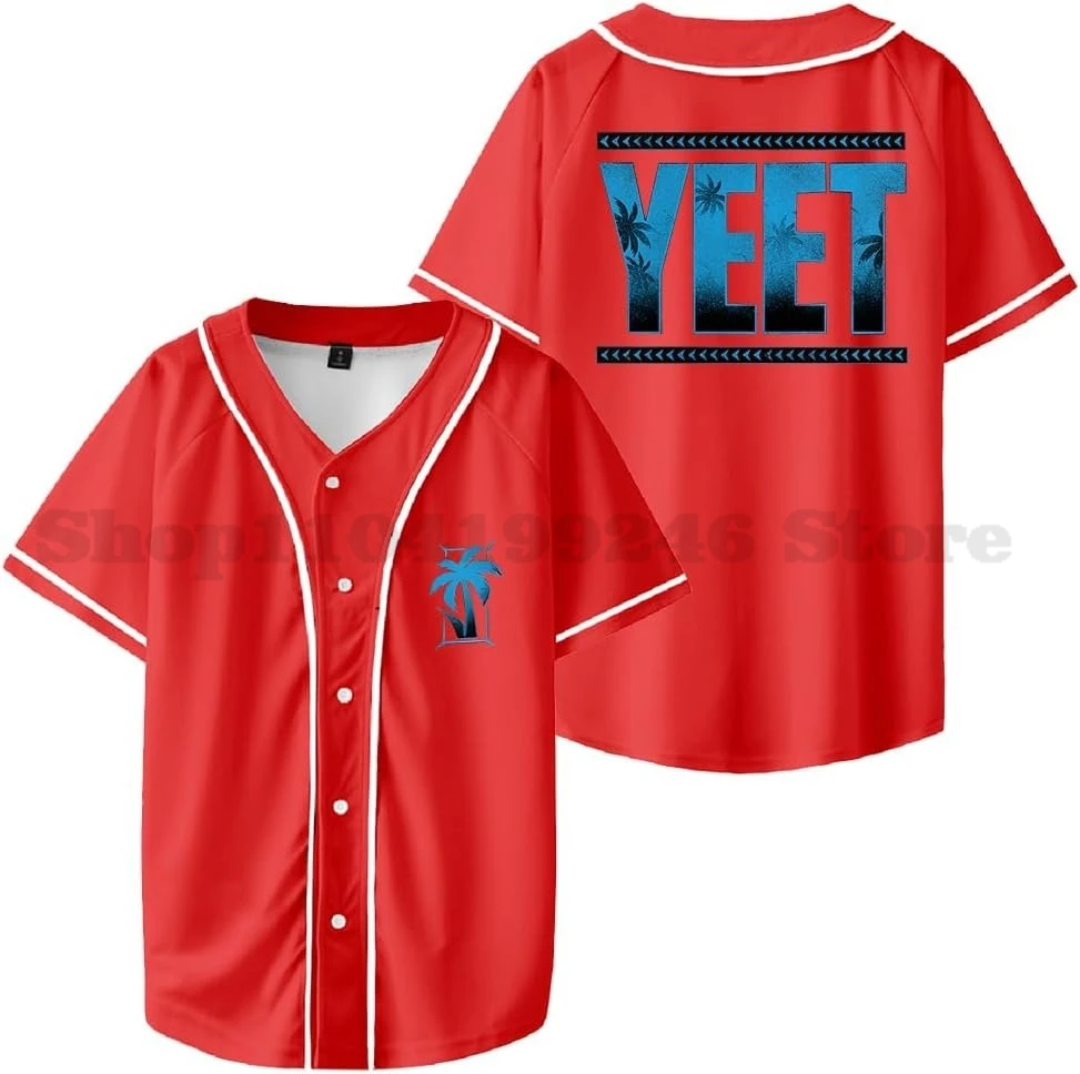 ‎‎Jey USO Yeet Jersey Baseball Jacket Shirts V-Neck Button-up Short Sleeve Tee Women Men Streetwear Tops