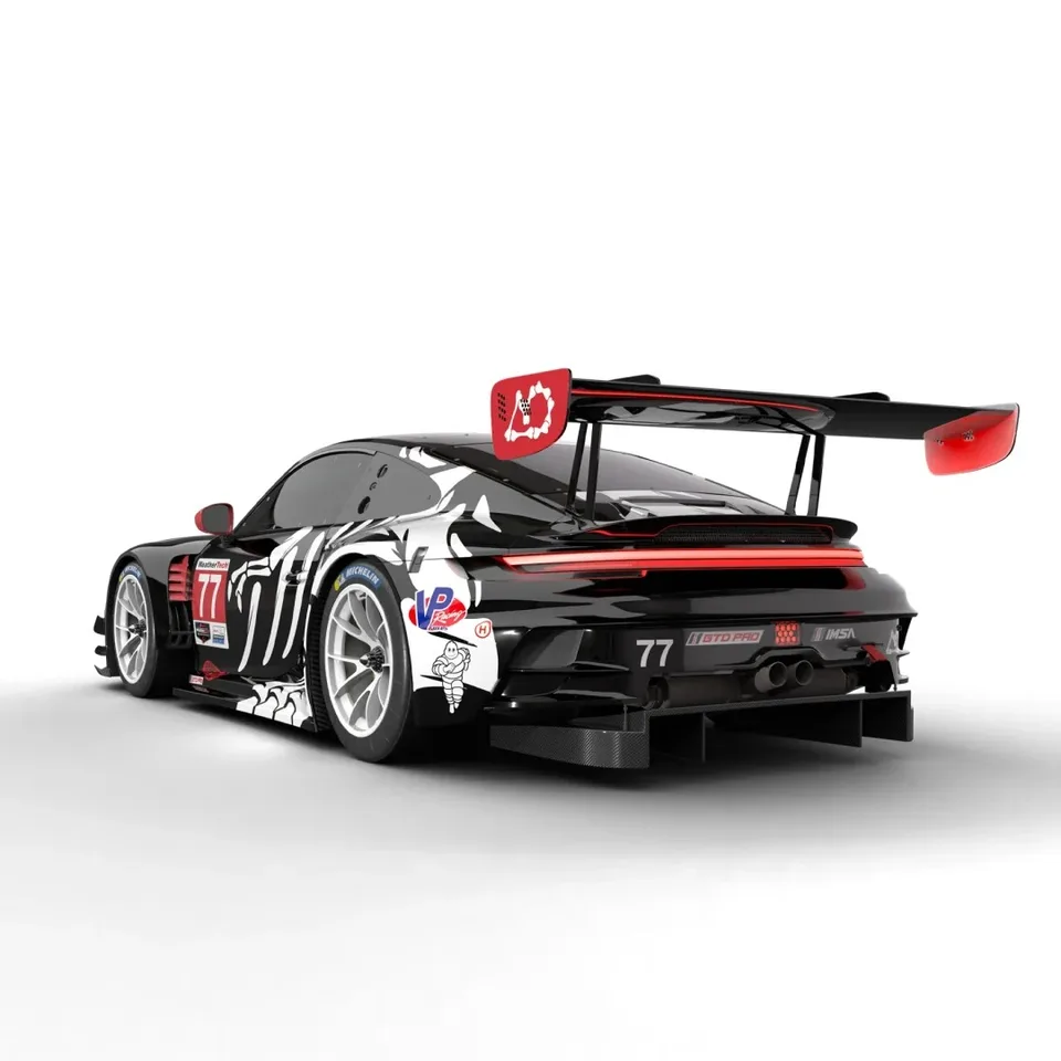 Em estoque MINI GT 1:64 Porsche 911 GT3 R # 77 GTD PRO AO Racing