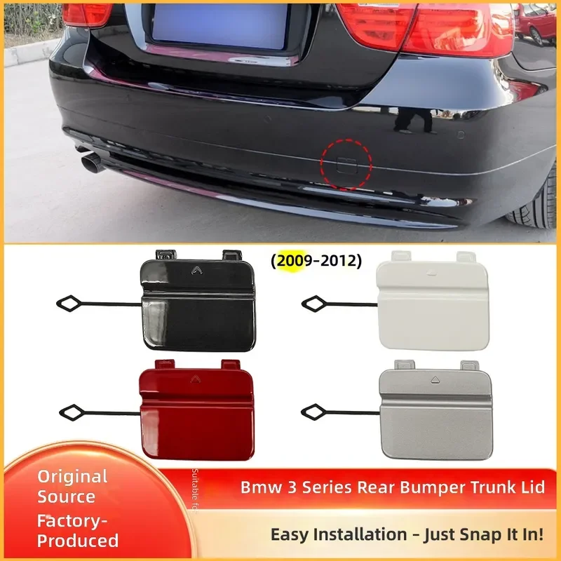 For 09-12 BMW 3 Series E90 Rear Bumper Trailer Tow Hook Cover Cap 51127202673