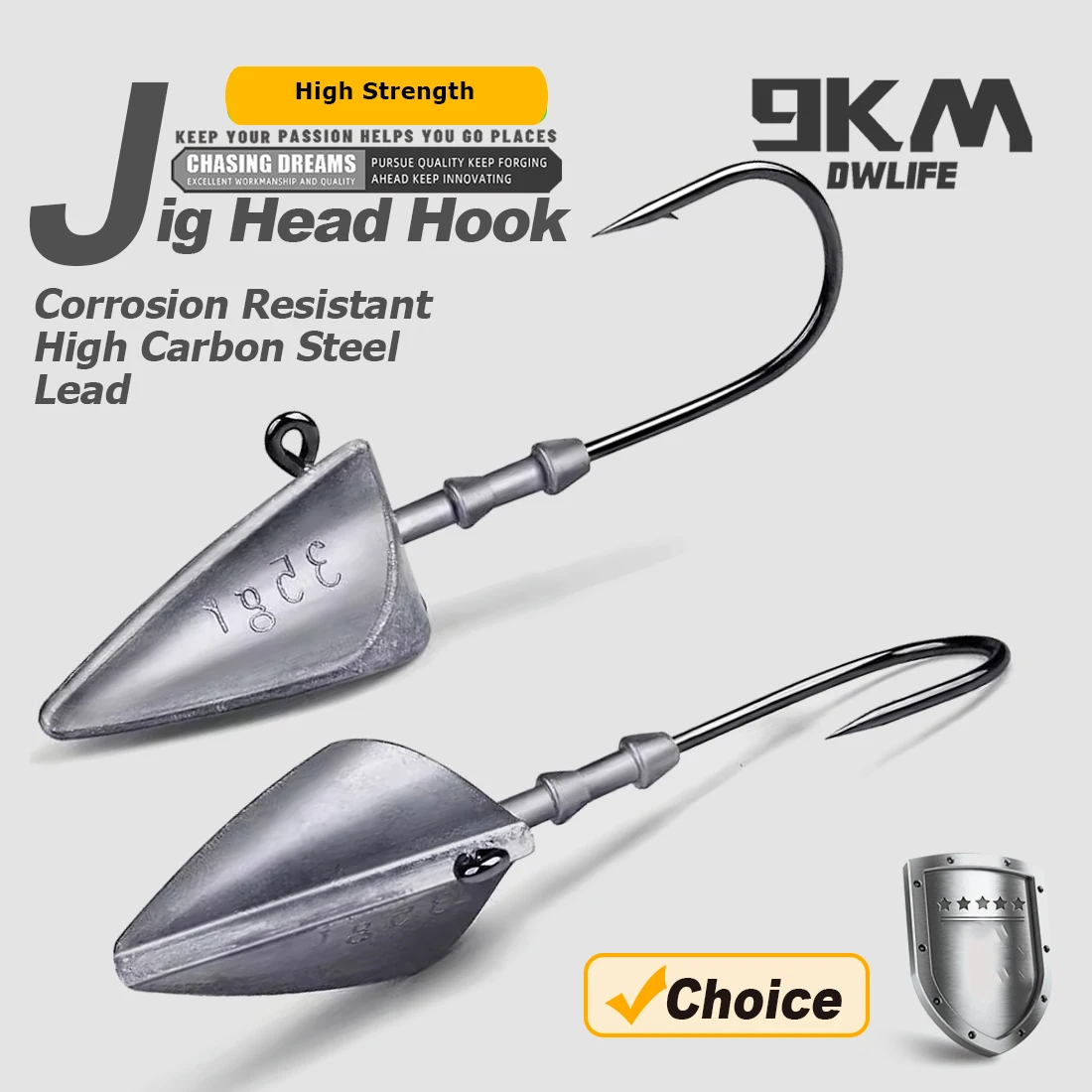 9KM 5Pcs Jig Head H…
