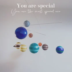 Retro Universe Planet Balance Pendant DIY Material Bag Children's Room Decoration Send Sticky Hook New Year Decoration