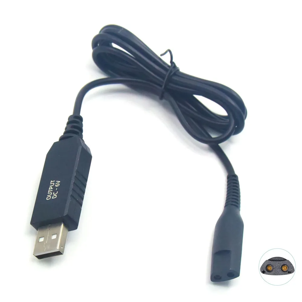 6V USB Power Cable Charger For Braun Series 1 5,130 140 150 5417 5418 5685, 530 550 HC3050 BT5090 530s 550s 570CC, 590CC Shaver