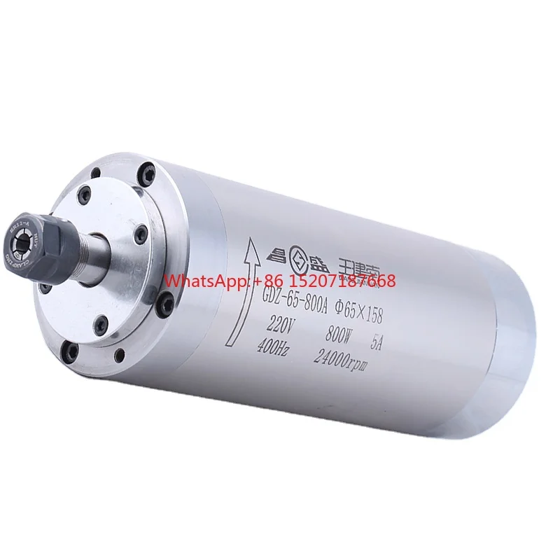 Changsheng Engraving Machine Spindle High Speed Water Cooled CNC 800w 65mm 220v 4 Bearing Spindle Motor