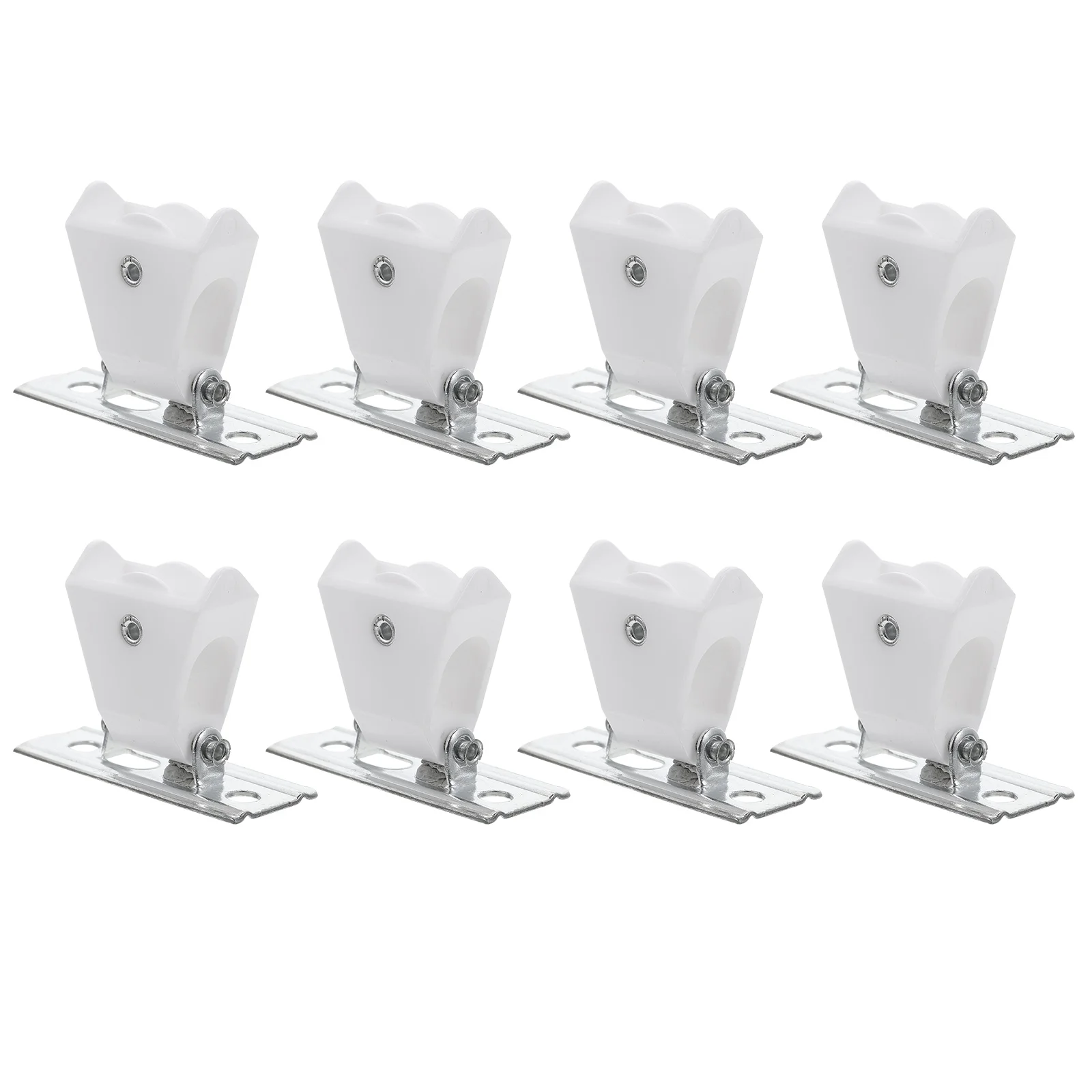 

8pcs Curtain Pulley Accessories Replaceable Cord Lock Fittings Roman Blinds Bamboo Window Sturdy Stainless Steel Safe Kids Pets