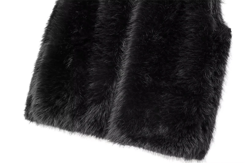 Guobioziy Women's Slim-Fit Faux Fur Vest 2026 Fall/Winter New Arrival French Casual Fashion Daily Tassel Elite Street Rock Style