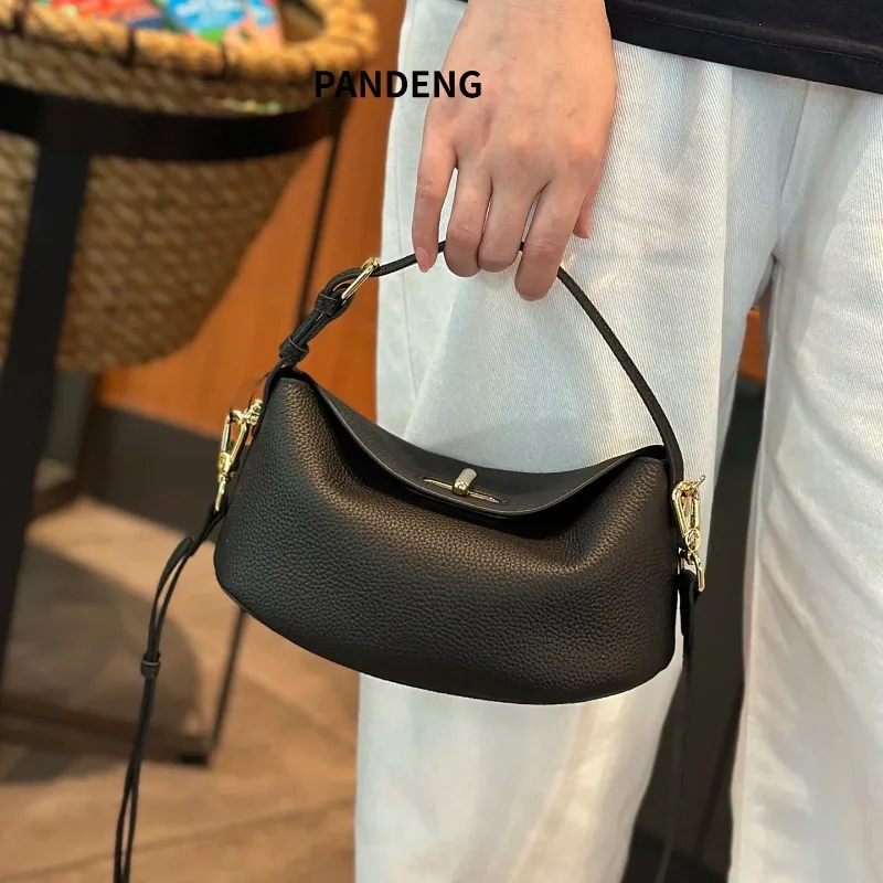 Women Cow Leather Casual Crossbody Bags for Ladies Soft Cowhide Retro Fashion Handbags Female Designer Luxury Shoulder Bags Lady