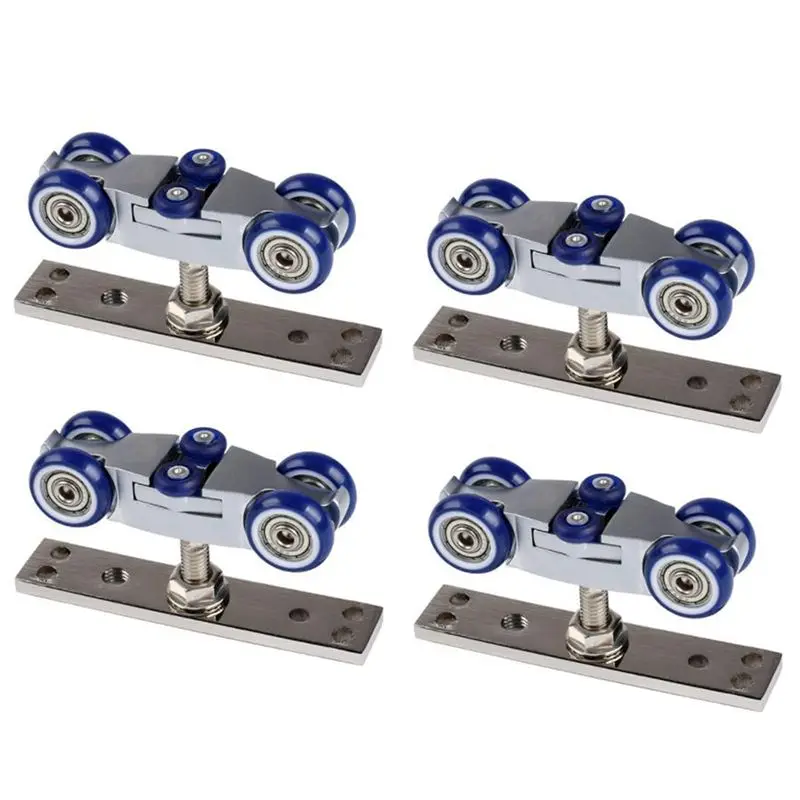 4X Bifold Door Hardware Wooden Sliding Door Pulley Furniture Hardware Wheel Barn Door Roller-AT36 view 5