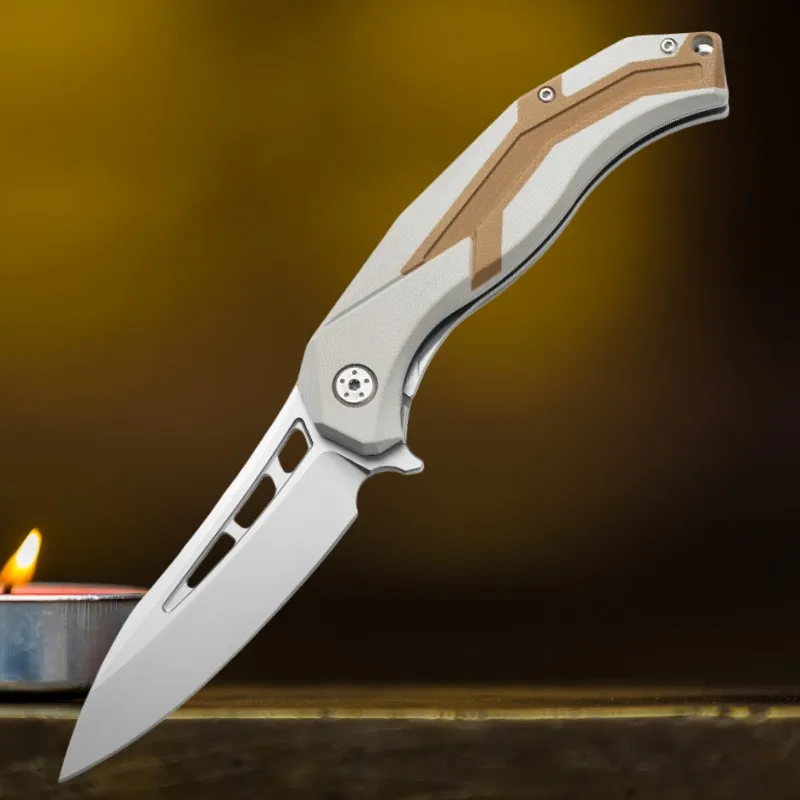 

Multi-functional Pocket Folding Knife Portable For Outdoor Camping Hiking Rock Climbing G10 Non-slip Grip Black Premium Gift Box