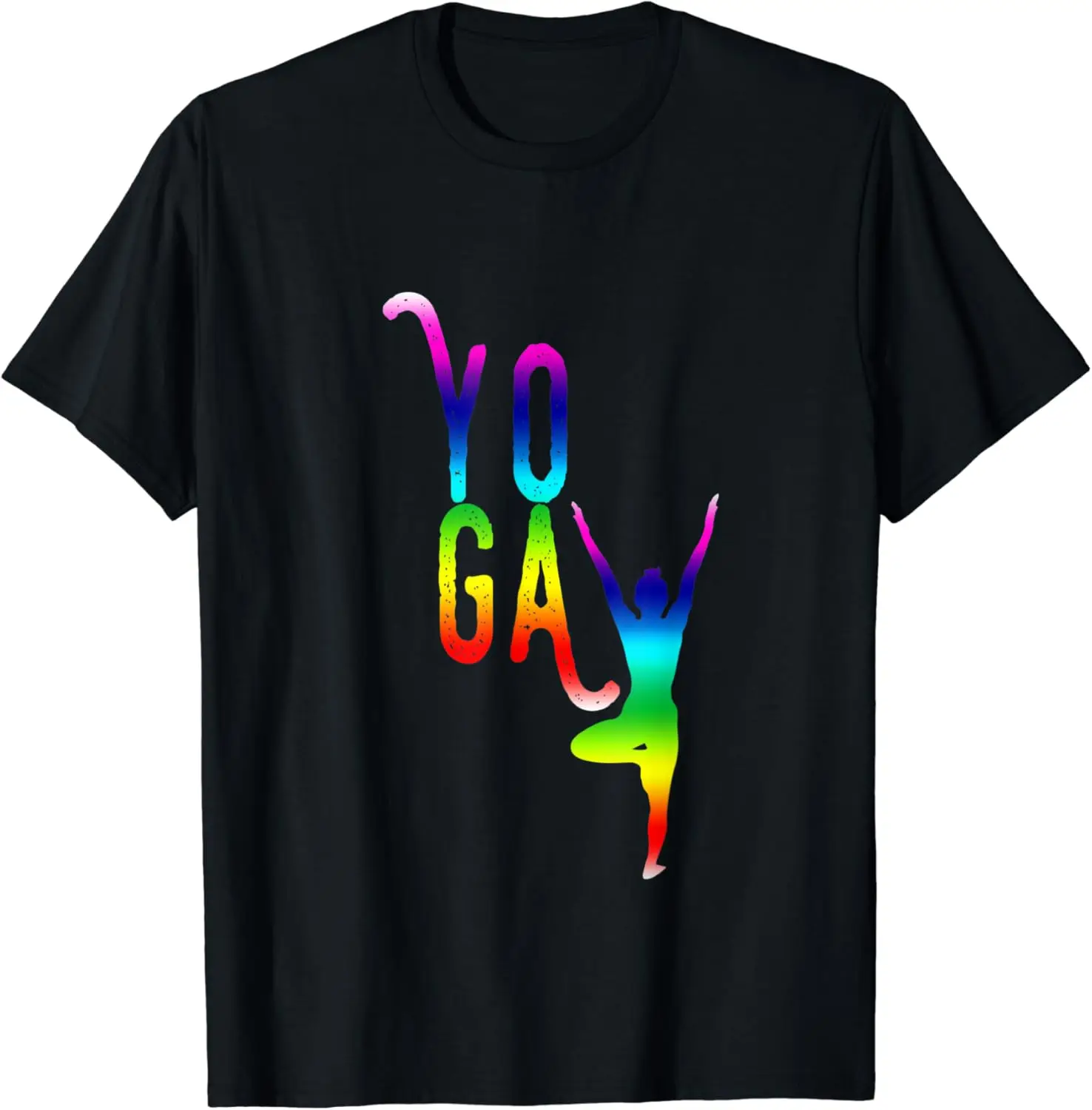 

Yogay ЛГБТ Йога Pride разноцветная футболка