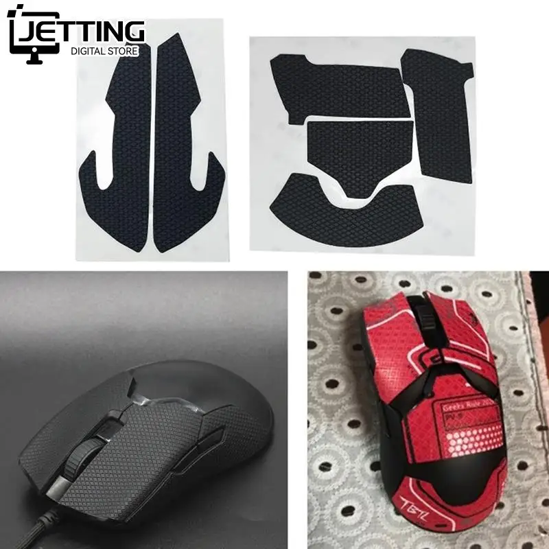 Mouse Skin Mouse Side Pads Left Right Button Stickers For Razer Viper Ultimate Mice Curved Edges Silicone Mouse Grip Tape Skate