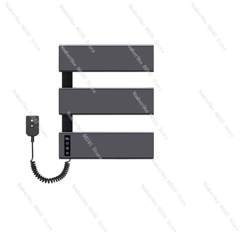 Smart Electric Heated Towel Rack, Space Aluminum Large Panel Bathroom Towel Drying and Storage Rack with Constant Temperature